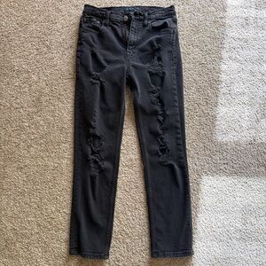 Aeropostale Black Ripped Mom Jeans